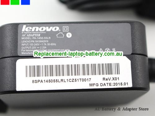  image 4 of  Original LENOVO 100S Chromebook PA-1450-55LR 5A10H42919 Adapter 20V 2.25A 