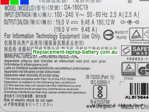  image 2 of  Original LG 34UC99-W Curved LED Monitor DA-180C19 Adapter 19V 9.48A 