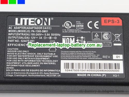  image 3 of  Original Genuine Liteon PA-1360-5M01 EPS-3 12V 3A 36W Switching Adapter 