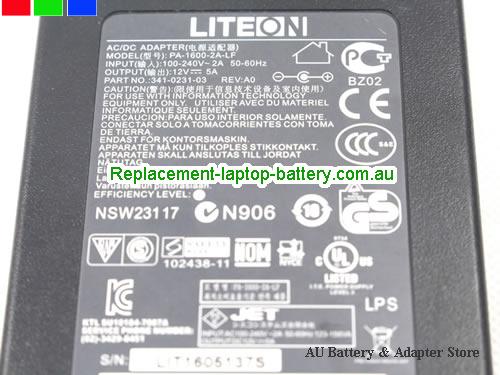  image 3 of  Original Genuine Liteon PA-1600-2A-LF AC Adapter 341-0231-03 12V 5A 60W 5.5mm Tip 