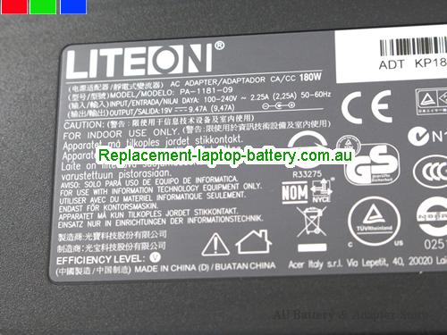  image 3 of  Original Genuine Liteon PA-1181-09 AC Adapter 19v 9.47A for Acer ALL IN ONE AIO ASPIRE Z1-611 622 Series 