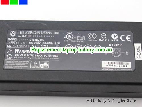  image 3 of  Original Ls 24v 3.75A Li Shin 0452B2490 AC Adapter 90W Power Supply round with 4 Pin 