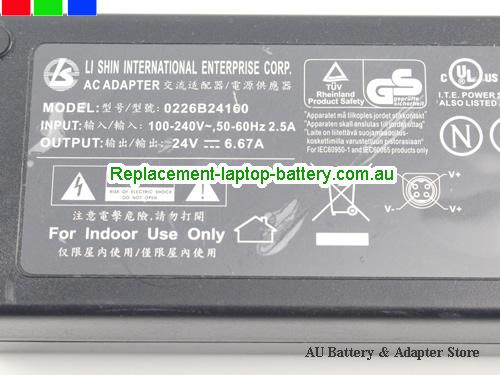  image 3 of  Original Li Shin 0226B24100 AC Adapter Power supply 24V 6.67A 4 Pin 