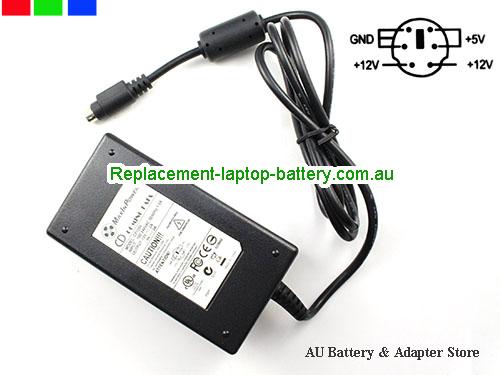  image 1 of  Original Genuine MaxinPower CP1205 AC Adapter 12v 2A 5V/2A Output Round with 7 Pin Tip 