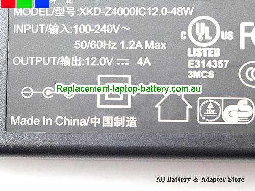  image 2 of  Original Genuine Moso XKD-Z4000IC12.0-48W Swithing Power Adapter 12.0v 4A 48W 