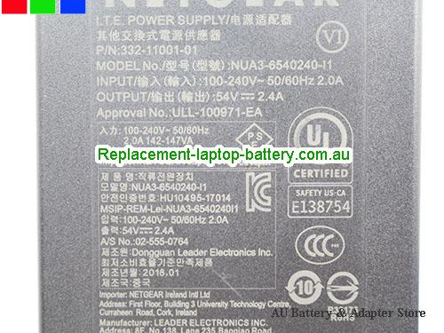  image 2 of  Original Genuine Netgear 332-1101-01 AC Adapter NuA3-6540240-I1 54v 2.7A 130W Power Supply 