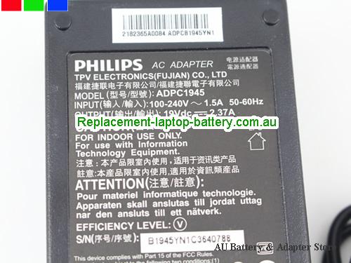  image 2 of  Original Genuine Philips ADPC1945 AC Adapter 19v 2.37A Power Supply for 234E5QHSB 274E5EDSB Monitor 