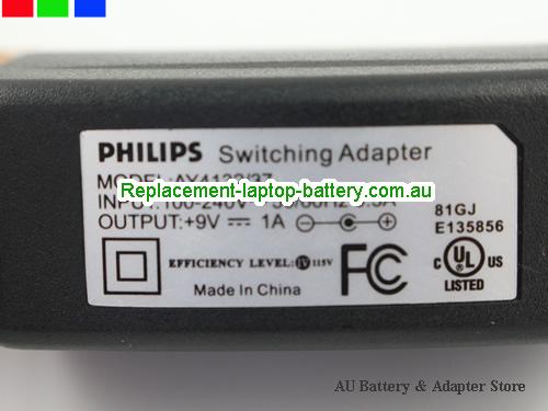  image 3 of  Original Genuine Philips 9V 1A 9W AY4132/37 Switching Ac Adapter 