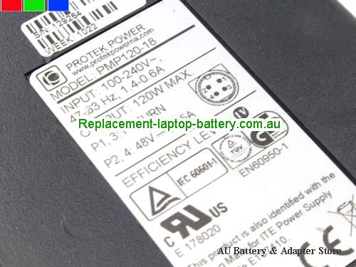  image 4 of  Original Genuine Protek Power PMP120-18 Ac Adapter 48v 2.5A Power Charger 