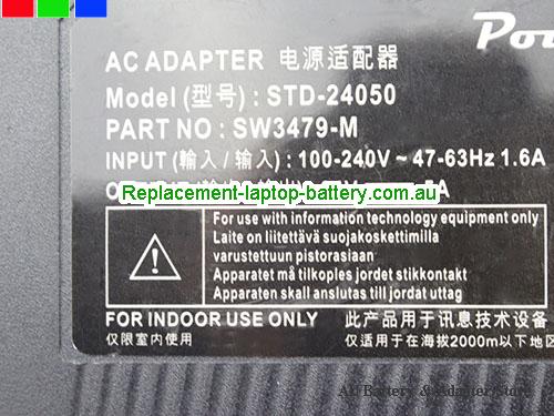  image 2 of  Original Genuine PowerPax STD-24050 Ac Adapter SW3479-M Power Supply 24V 5A with Molex 2 Pin 