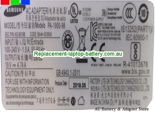  image 2 of  Original Genuine Samsung AD-9019B Ac Adapter 19v 4.74A 90W PA-1900-98  Power Supply 
