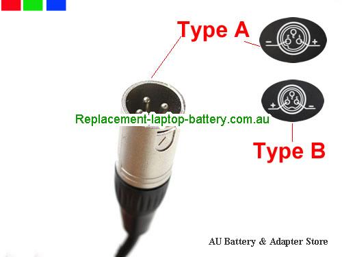  image5 of Australia  Original Genuine Sans SSLC084V42 Li-ion Battery Charger for Electric scooter Round with 3 Pins 