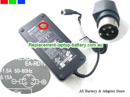  image 1 of  Original Genuine Sharp EA-PD1V Ac Adapter 19.5v 6.15A 120W Power Supply Round 4 Pin 
