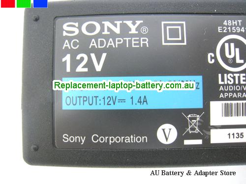  image 2 of  Original Genuine Sony AC-NX1W 12V 1.4A Ac Adapter  