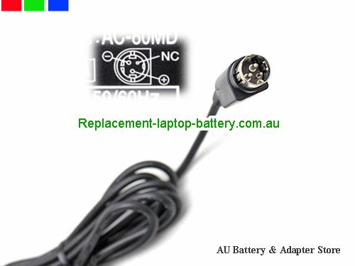  image5 of Australia  Original Genuine Sony AC-80MD AC Adapter 24v 3.3A 80W Power Supply Round with 3 Pins 