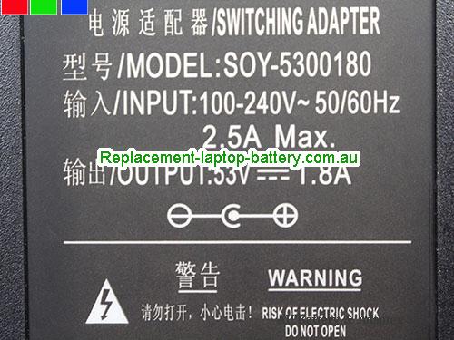  image 2 of  Original Genuine SOY-5300180 Switching Adapter 53V 1.8A 95W Power Supply 