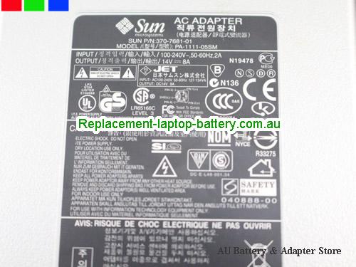  image 4 of  Original Genuine SUN 370-7681-01 AC Adapter PA-1111-05SM Power supply 14V 8A 