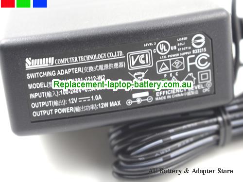  image 4 of  Original New Genuine 12V 1A Switching Adapter for SUNNY SYS1381-1212-W2 Camera 