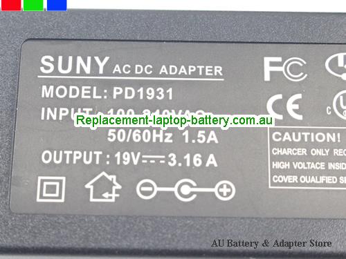  image 1 of  Original GEnuine Suny PD1931 AC Adpater 19v 3.16A 60W Power Supply 4 Pin 