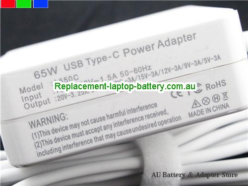  image 2 of Universal A650C Ac Adapter 20V-3.25A/20V(20.3V)-3A/15V-3A/12V-3A/9V-3A/5V-3A Type C 