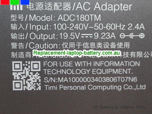  image 2 of  Original Genuine Xiaomi ADC180TM AC Adapter 19.5v 9.23A Power Supply Thin 7.4x5.0mm 