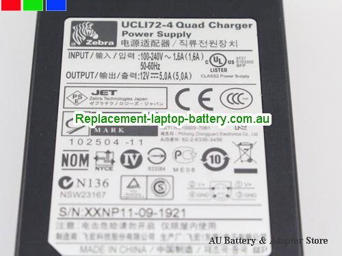  image 4 of  Original Zebra UCLI72-4 Quad charger XXNP11-09-1921 Power supply 